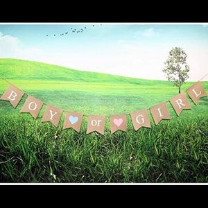 Boy Or Girl Burlap Banner